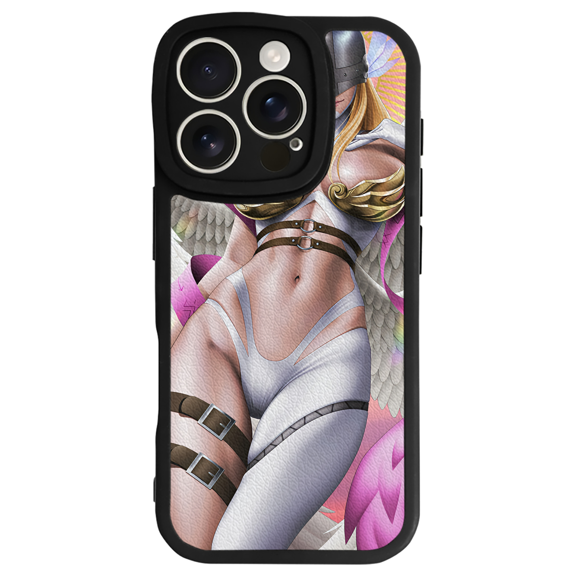 （画像用） Digimon デジタルモンスター/デジモン 【iPhone 16シリーズ対応】シリコンスマホケース（レザー調） 材質：シリコン
